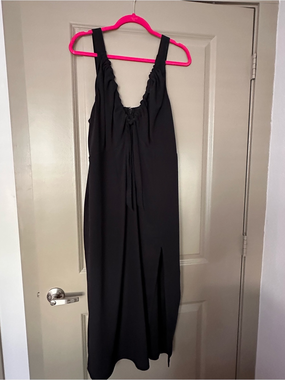 Abercrombie Black Drawstring Midi Dress